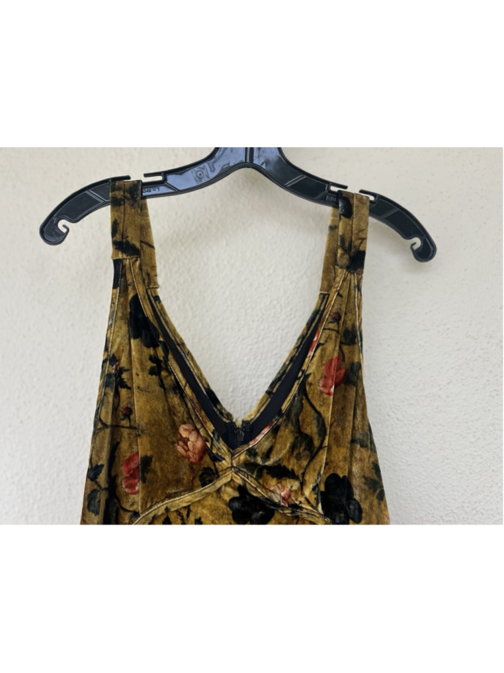 R13 Grunge Floral Print Burnt Velvet V Neck Midi Dress M Edgy Alternative Goth - Picture 7 of 11